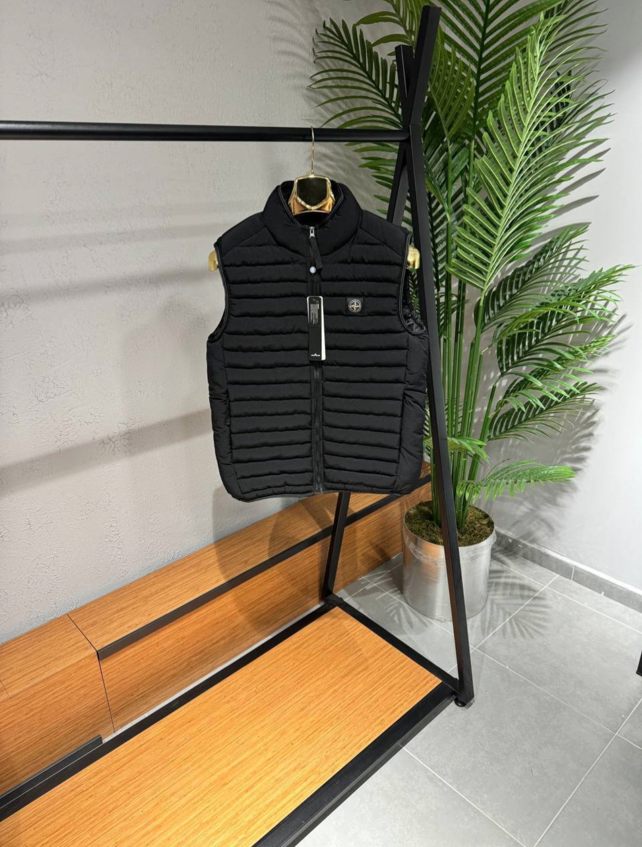 Stone Island Vest Αμάνικο Μαύρο jacket